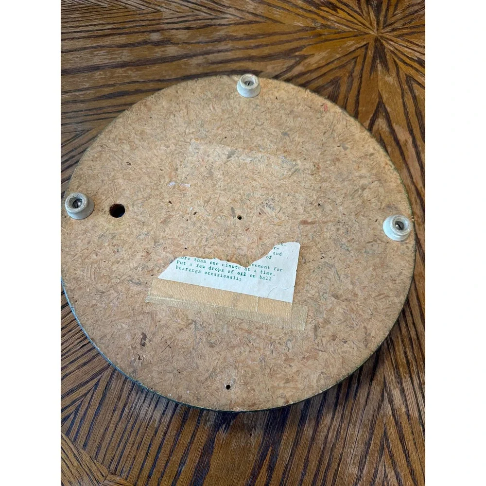 Vintage Faux Marble Lazy Susan 12 Inch Round Rotating Tabletop Serving Tray